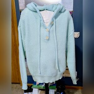 SHEIN Women's Pretty Mint green hooded sweater Size M/6